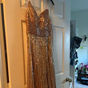 Sparkly night out long dress / Sparkly Prom dress